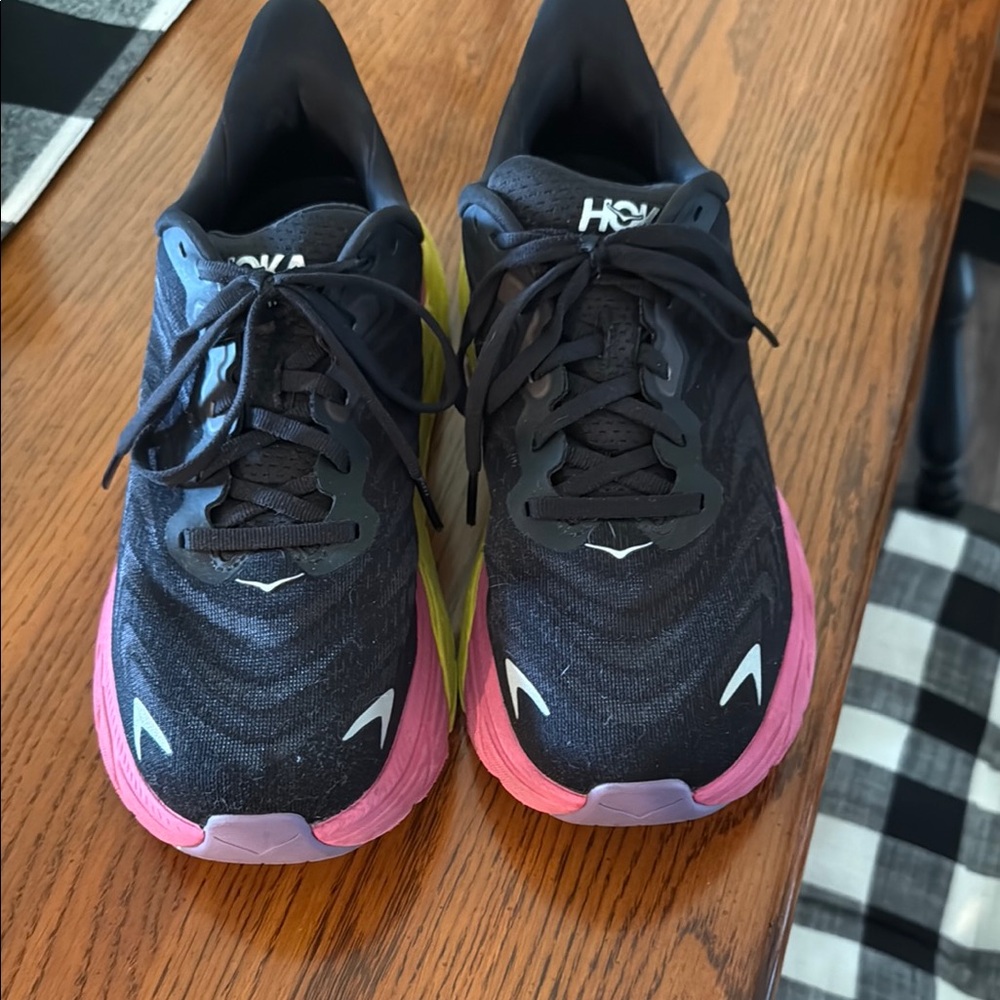 HOKA Women's Running Shoes - Black and Pink